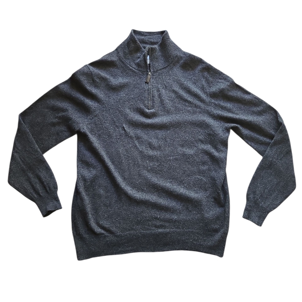RVYC Merino Wool Cashmere Quarter Zip Sweater – Men’s XL‎
